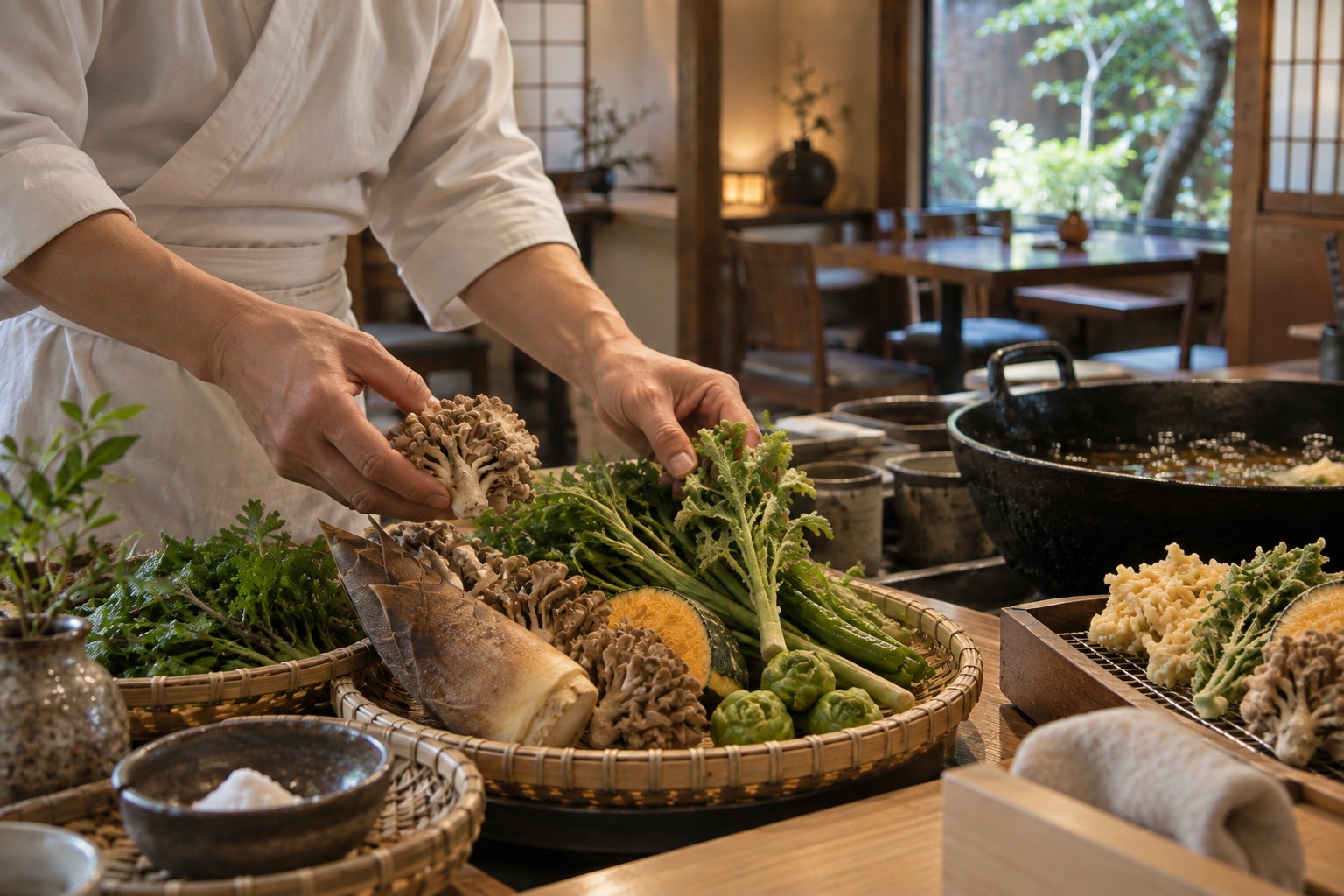 季節の食材を使った料理